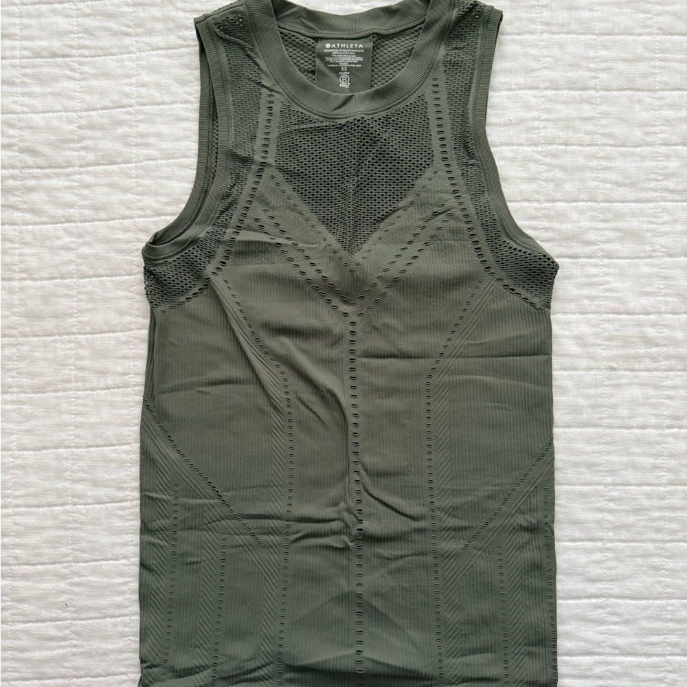 Athleta Olive Green Sleeveless Top